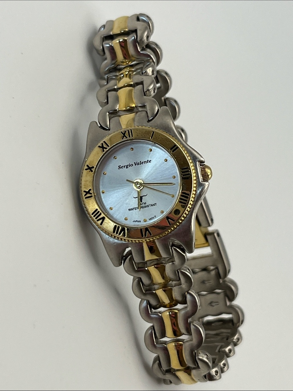 Sergio Valente Two-Tone Gold and Silver Ladies Watch